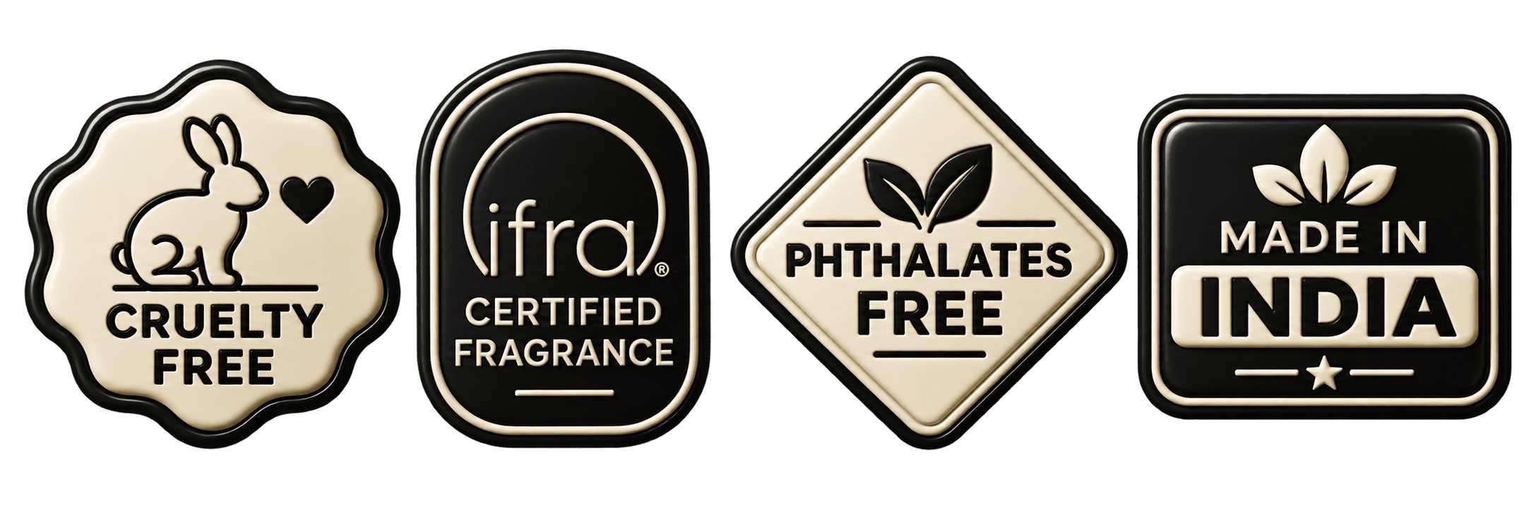Cruelty free, IFRA certified fragrance, phthalates free, made in India