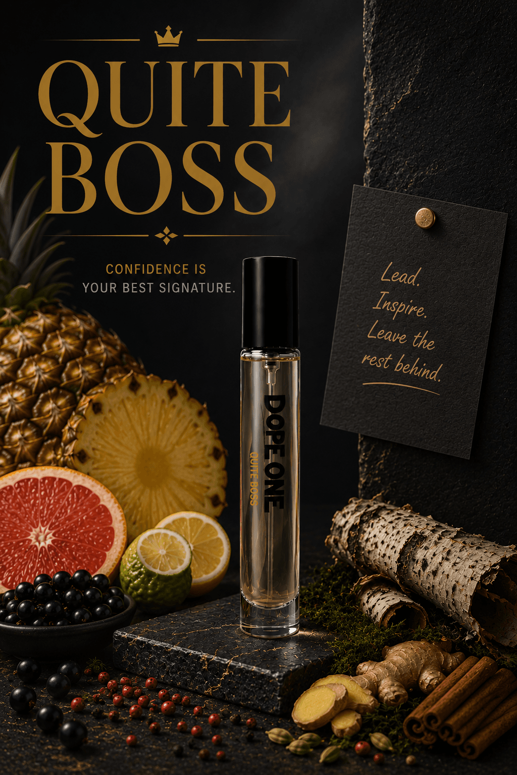 QUITE BOSS 15ml with its raw materials